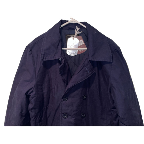 Alpha Industries Double Breasted Navy Blue Easton Pea Coat Size XL NWT RARE - Picture 8 of 13